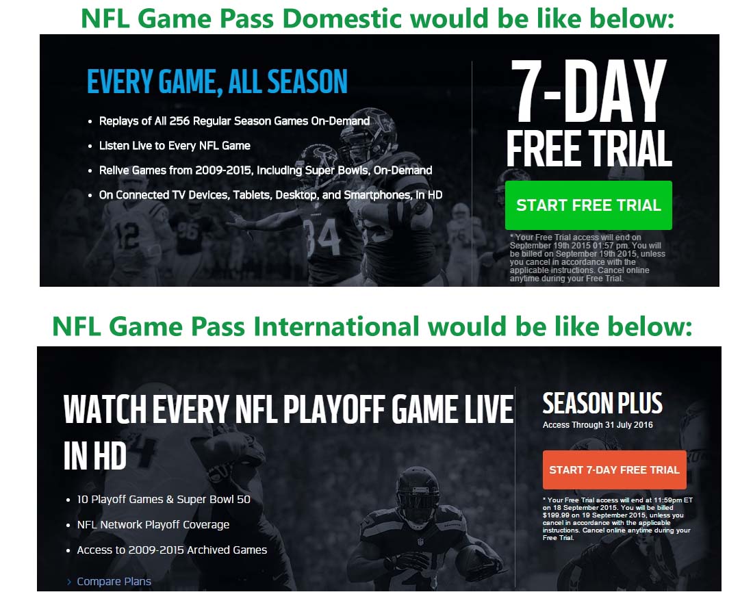 How to Access NFL Game pass in USA to watch NFL 2016?