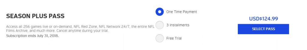 nfl game pass free trial length